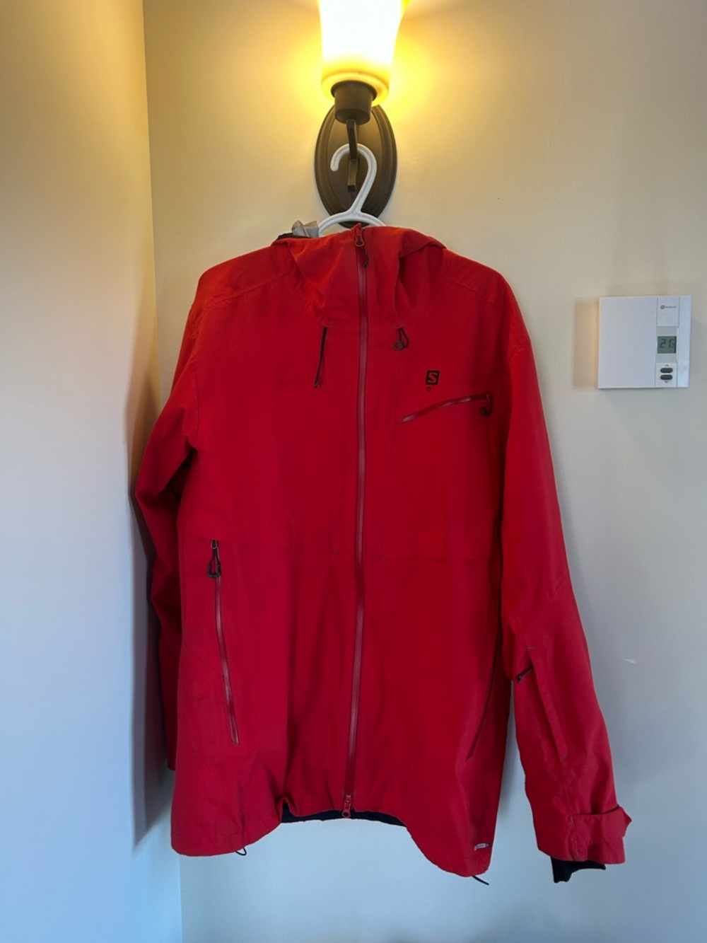 Salomon Red Hooded Ski & Snow Jacket